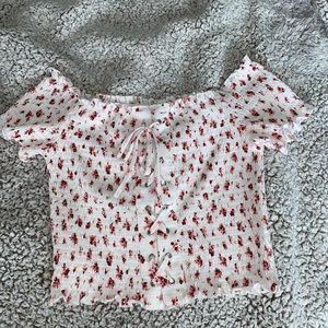 off the shoulder floral top